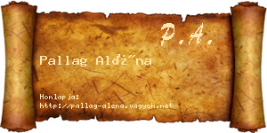 Pallag Aléna névjegykártya